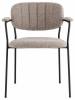 Стул Stool Group Кэрол FDC9005 DC2635-4A grey букле серый, черные ножки фото 3