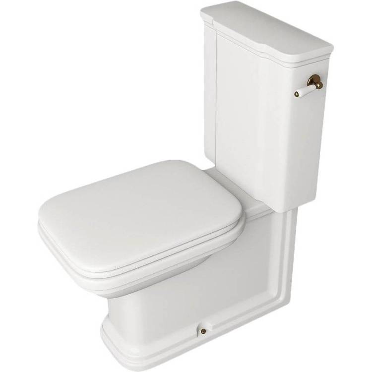 Унитаз-компакт Kerasan Waldorf ручка смыва справа, бронза