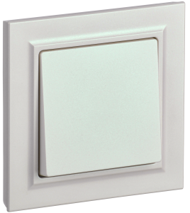 Выключатель 1-клавишный IEK Brite BR-V10-0-10-K36-F жемчуг