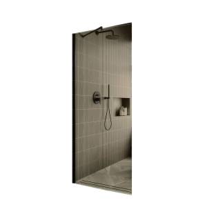Душевая перегородка MaybahGlass MGD-696-6ш 79x195, стекло бронза 8 мм, профиль черный