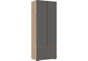 Шкаф Woodville Элла ШК 01 586713 серый графит 0162/дуб крафт золото