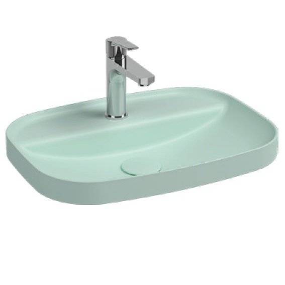 Раковина Isvea Infinity 10NF50055SV-2T 55 см, мятно-зеленая матовая