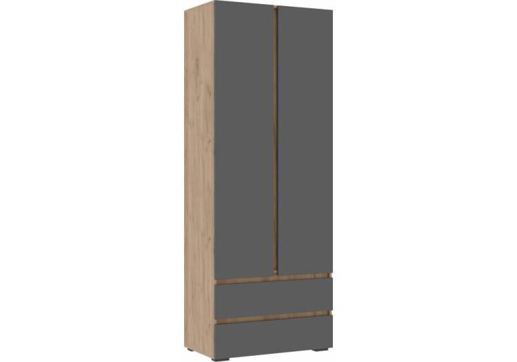Шкаф Woodville Элла ШК 01 586713 серый графит 0162/дуб крафт золото