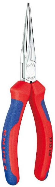 Плоскогубцы KNIPEX телефониста, плоскокруглые губки 54 мм с крестообразной насечкой, 160 мм, хром, 2К ручки