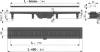 Душевой лоток AlcaPlast AG101101750 (APZ10BLACK-750M) с решеткой и опорами фото 2