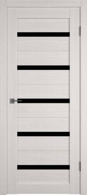 Межкомнатная дверь Владимирская Фабрика Дверей Atum 7 Bianco стекло Black Gloss 700x2000