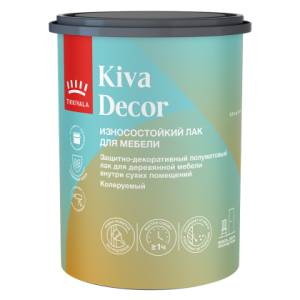 Лак для мебели акрилатный Tikkivala Kiva Decor EP полуматовый 0.9 л
