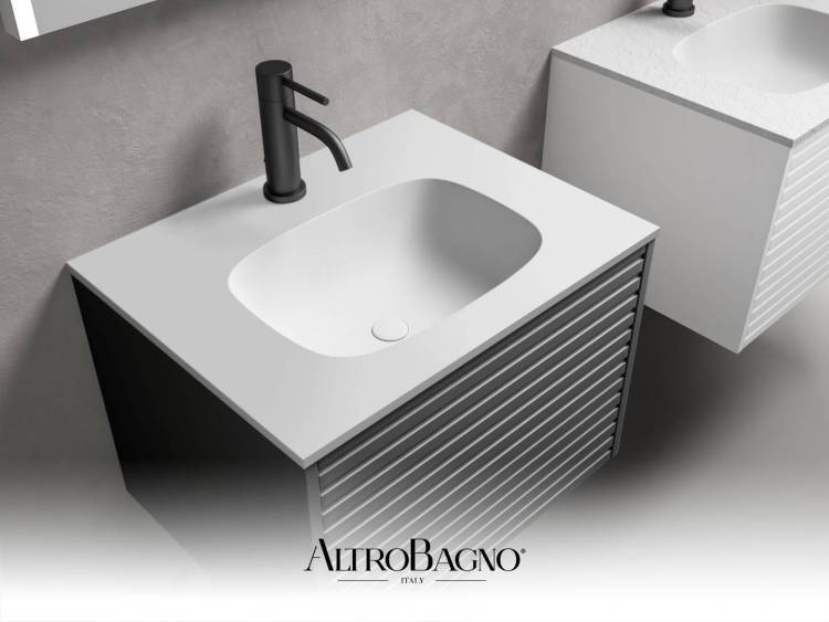 Тумба с раковиной AltroBagno Trento Trento 600 Black Черный