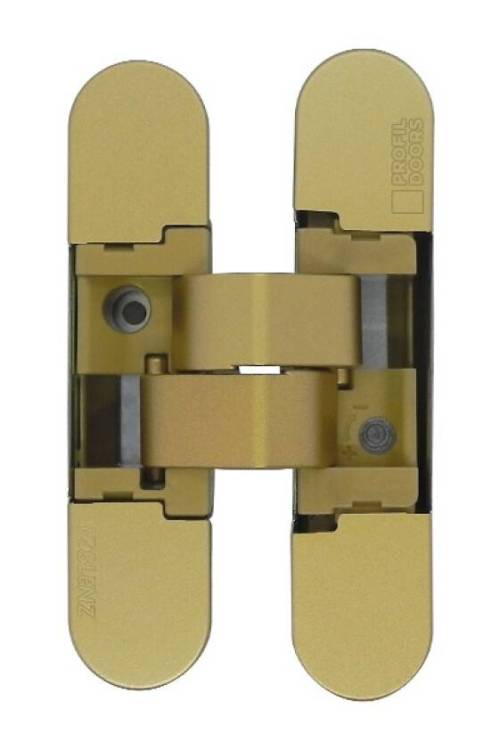 Скрытые петли Profil Doors Krona Koblenz 1019 26 с накладками золото матовое (комплект из 2 шт)