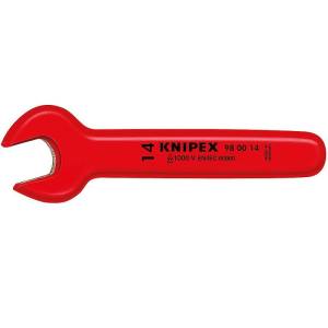 Ключ гаечный рожковый KNIPEX метрический VDE, размер под ключ 27 мм, 215 мм, диэлектрический