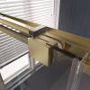 Душевой уголок Veconi Premium Trento PTC-SP-30G 120x100, профиль брашированное золото, стекло прозрачное фото 3