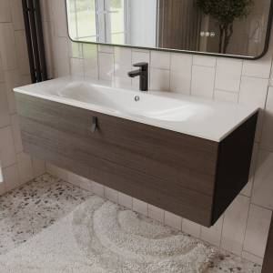 Тумба с раковиной Terminus Kontur KON101201200001O венге, графит, 120x38