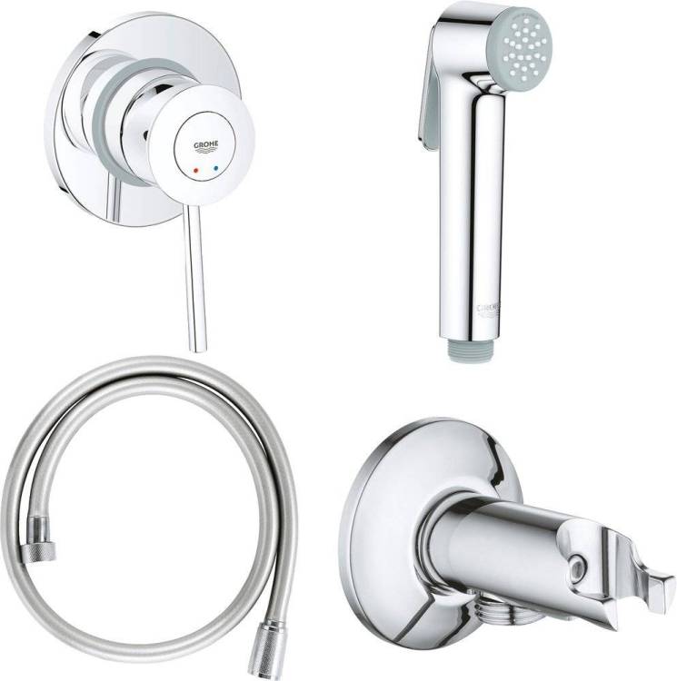 Гигиенический душ Grohe BauClassic 124902 со смесителем, С ВНУТРЕННЕЙ ЧАСТЬЮ