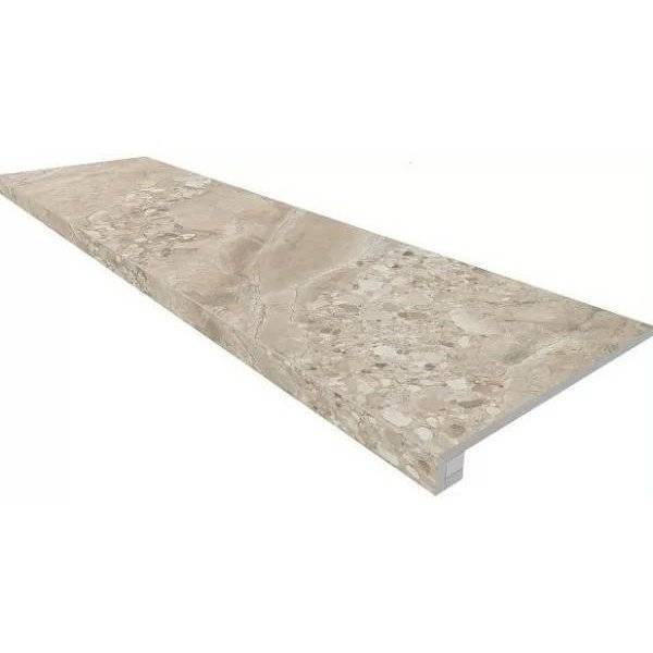 Ступень Ametis by Estima Oceanmist 69391 Set/Steptrade/OM02_NS/33x120/Riser/OM02_NS/14,5x120 неполированный 33x120 + Подступенок 14.5x120