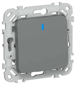 Выключатель 1-клавишный IEK Flite FI-V14-1-10-1-K80 мокрый асфальт