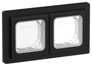 Рамка 2-постовая IEK Flite FI-M20-32-55-K02 черный