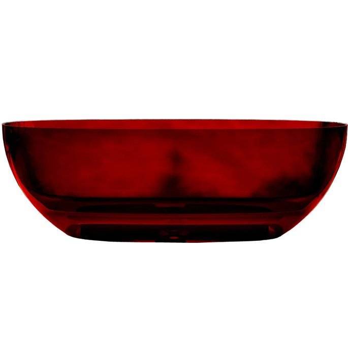 Прозрачная ванна Abber Kristall AT9703Rubin 170x75 красная