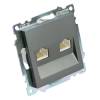 Розетка компьютерная 2-местная Stekker GLS00-7109-06 50008 фото 2