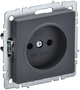 Розетка 1-местная IEK Brite BR-R10-10-K53 графит