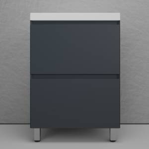 Тумба с раковиной Style line Манхэттен 60 напольная, графит