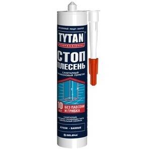 Герметик TYTAN PROFESSIONAL силиконовый санитарный Стоп плесень прозрачный (280мл)