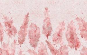 3D Фотообои Artegrafico «Колосья на текстурном фоне в красных тонах» NJ-042 акварель