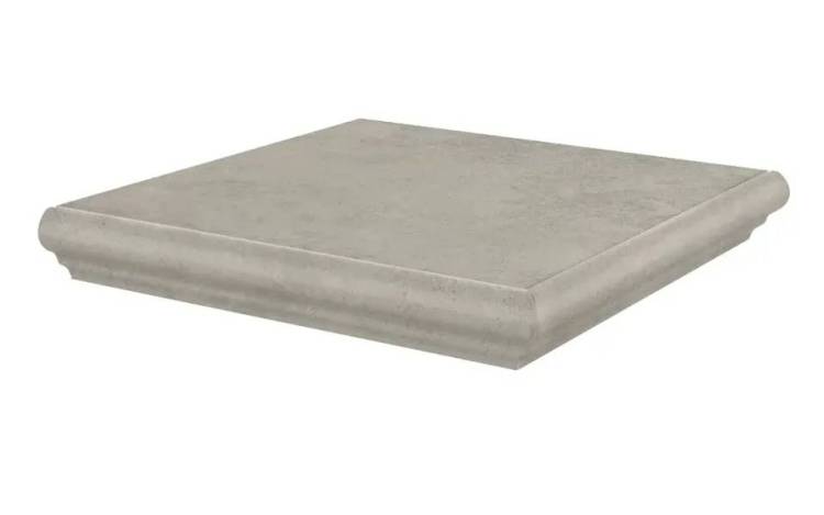 Ступень Kerama Marazzi Хадду KM4040G0011NGTA угловая серый светлый матовый 34x34