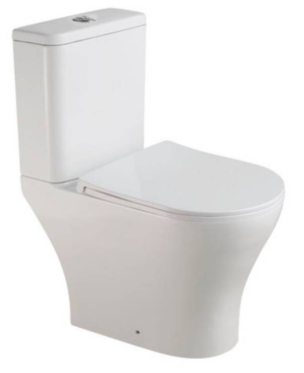 Унитаз-компакт Stella Polar Адамус KN2245000 безободковый, сиденье микролифт, белый глянцевый