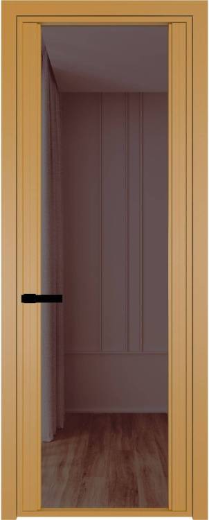 Межкомнатная дверь Profil Doors 2 AGP цвет профиля Золото, стекло безопасное 6 мм золотистая бронза 800x2000
