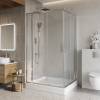 Душевой уголок BelBagno LUCE-AH-22-130/110-C-Cr профиль хром, стекло прозрачное, 130x110x195