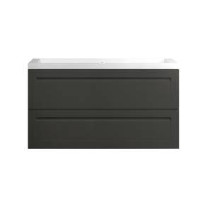 Тумба с раковиной Art&Max Platino AM-Platino-1000-2C-SO-GM-Cer подвесная, серый матовый