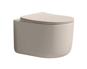 Унитаз подвесной Boheme Flow 969-SET-D с крышкой-сиденьем, Latte Soft