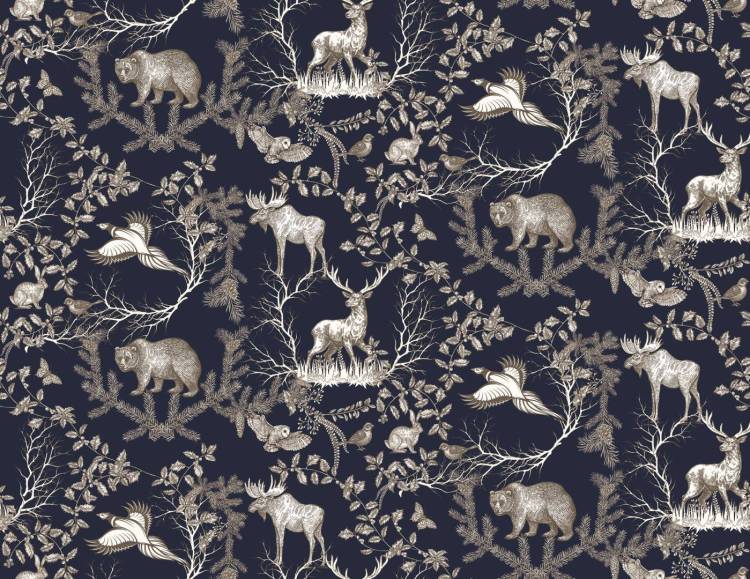 Бесшовные Eco обои Ortograf Flora 31301 Graphic forest Ворс ОЕ