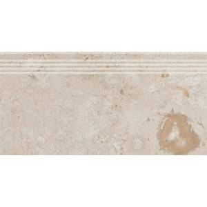 Ступень Kerama Marazzi Про Лаймстоун DD205420R\GR Бежевый Темный Натуральный Обрезной 30x60