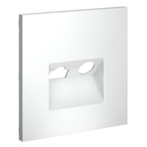 Лицевая панель для ТВ-розетки+Ethernet RJ45 Voltum S70 VLS002702 белый