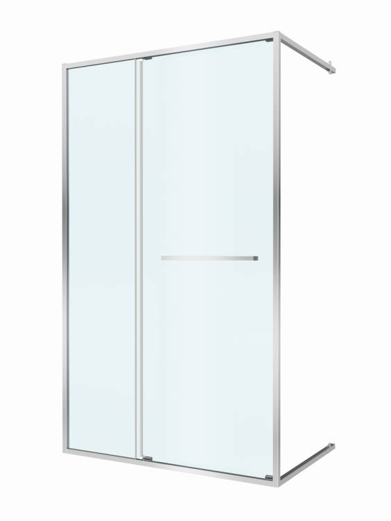 Душевая дверь в нишу Cezares LUX-B-FS-11-120-C-CR профиль хром, стекло прозрачное, 120x195