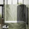 Шторка на ванну MaybahGlass MGV-140-6у стекло графит, профиль черный, 1400x540