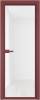 Межкомнатная дверь Profil Doors 1 AV цвет профиля Красный антрацит, стекло безопасное 6 мм белый триплекс 700x2000