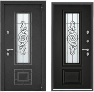 Входная стальная дверь Torex SNEGIR 20F MP 961356 Темно-серый букле графит/Белый (арт. КТ Белый) 2000x880