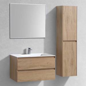 Мебель для ванной Vincea Luka 80 2 ящика, натуральный дуб