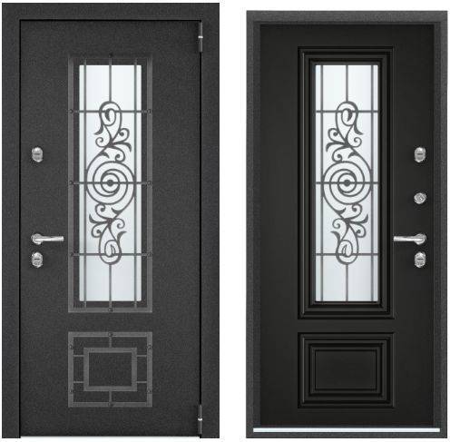 Входная стальная дверь Torex SNEGIR 20F MP 961356 Темно-серый букле графит/Белый (арт. КТ Белый) 2000x880