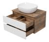 Тумба с раковиной Brevita Dakota - 70 Дуб Гала, Белый 43x70x48 фото 4