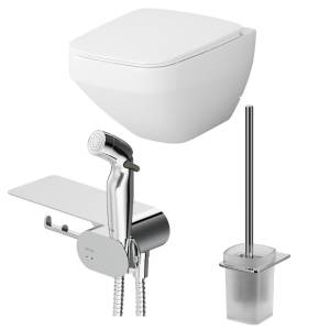 Комплект Am.Pm Inspire V2.0 CK50H0603W унитаз подвесной, с гигиеническим душем и ершиком