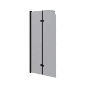 Шторка на ванну Watersense Nancy W00217 профиль черный матовый, стекло тонированное, 80x140