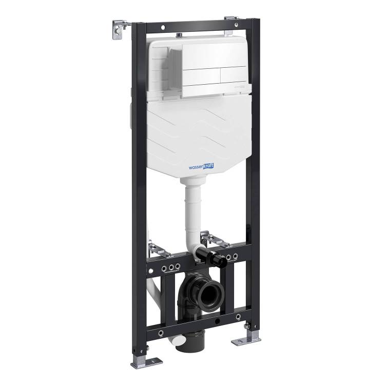 Система инсталляции для унитазов Wasserkraft New Aller 10TLT.010.ME.WH04 клавиша белый