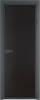 Межкомнатная дверь Profil Doors 1 AX цвет профиля Серая ночь, стекло безопасное 6 мм монохром черный 700x2000