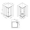 Душевой уголок Am.Pm X-Joy W94G-403-9090-BT профиль черный матовый, стекло прозрачное, 90x90x190 фото 10