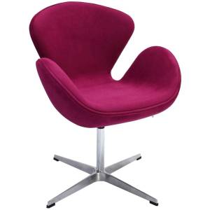 Кресло Bradex Home Swan Style Chair FR 0651 винный, искусственная замша