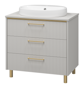 Тумба с раковиной Brevita Эльче УТ000023945 Серый кашемир, 80 см