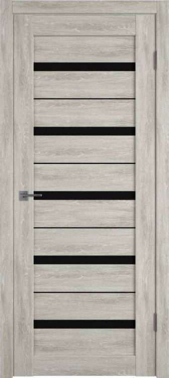 Межкомнатная дверь Владимирская Фабрика Дверей Atum Al 7 Lin Vellum стекло Black Gloss BM 900x2000